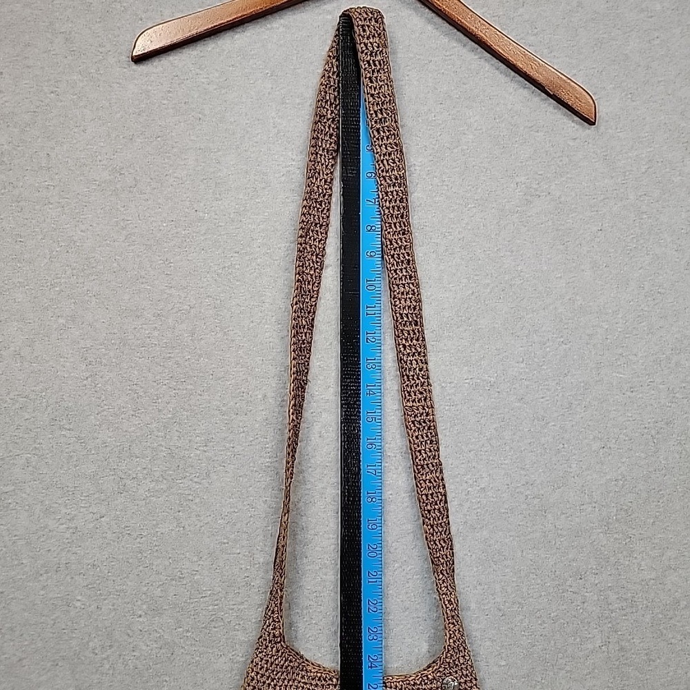 Kaminski Australia Brown Flat Sac 100% Raffia Crossbody Bag Handmade Madagascar - Picture 12 of 16